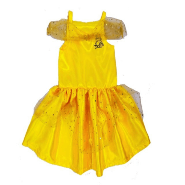 Belle Embroidered Yellow Costume Dress For Girls